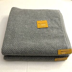 2pc ECOEXISTENCE Eco-Melange Oversized Bath Towel Set - Charcoal - 30” x…